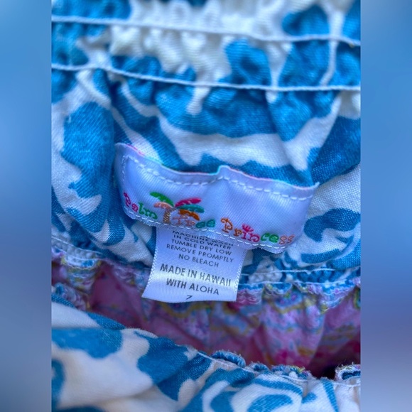 Palm Tree Princess Girls floral Dress 7 tiered elastic 100% cotton - Picture 6 of 6